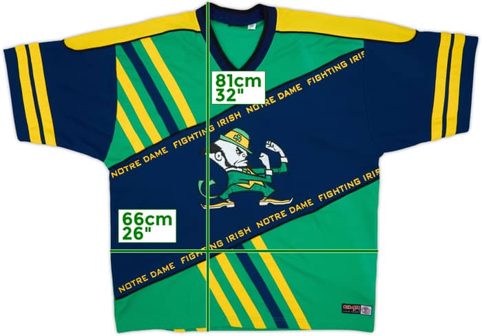 1990s Notre Dame Fighting Irish #74 CMP S/S Hockey Jersey - 6/10 - (L)