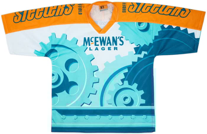 1996-97 Sheffield Steelers 'Signed' IceBrand Home Jersey - 5/10 - (M)