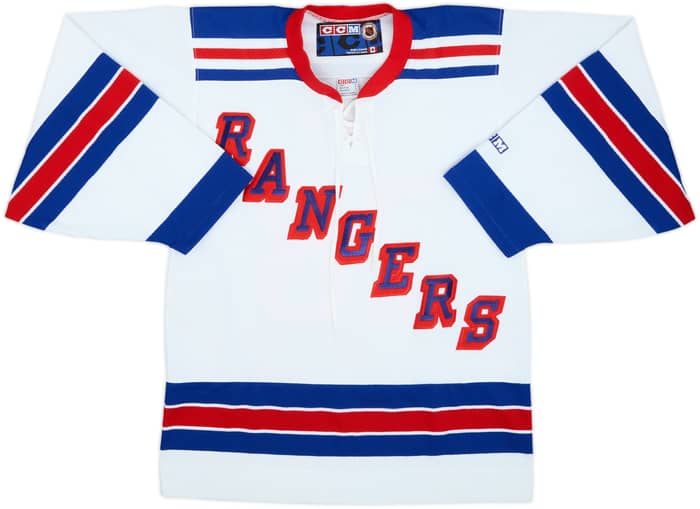 1999-00 New York Rangers Saz #28 CCM Home Jersey - 8/10 - (S)