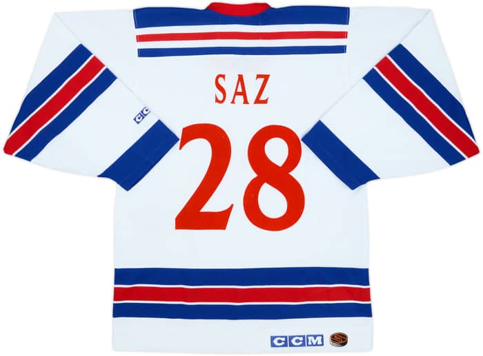 1999-00 New York Rangers Saz #28 CCM Home Jersey - 8/10 - (S)