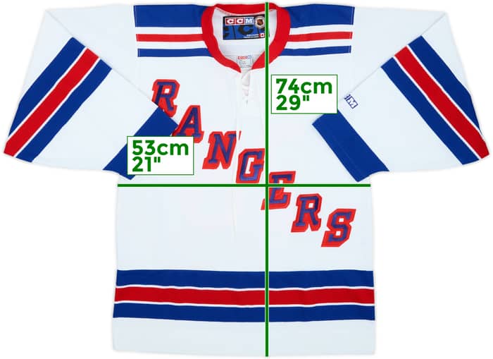 1999-00 New York Rangers Saz #28 CCM Home Jersey - 8/10 - (S)
