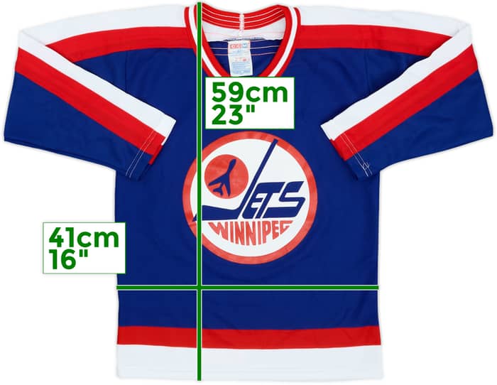 1980-90 Winnipeg Jets CCM Replica Away Jersey - 8/10 - (M.Boys)