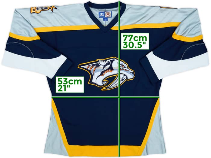 1998-99 Nashville Predators Starter Away Jersey - 8/10 - (L)