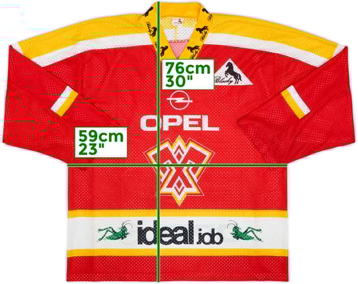 1993-94 EHC Biel Clavien #22 Blacky Home Jersey - 8/10 - (M)