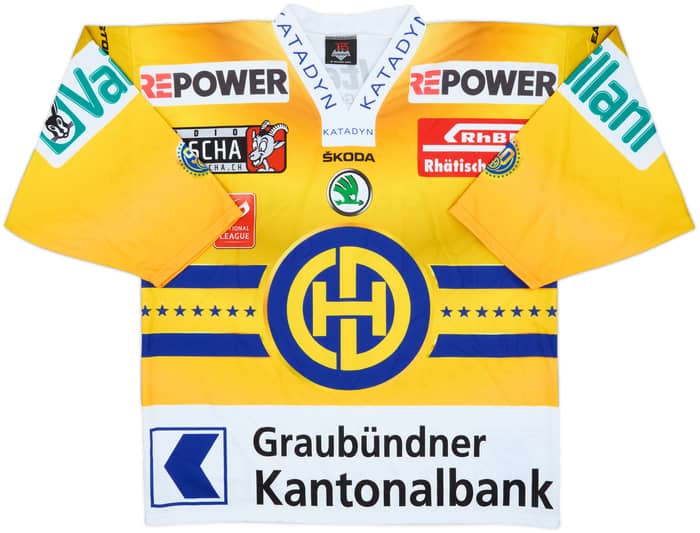 2011-12 HC Davos Genoni #30 'Signed' TFS Away Jersey - 9/10 - (XL)