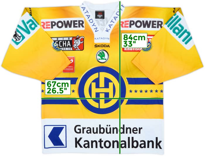 2011-12 HC Davos Genoni #30 'Signed' TFS Away Jersey - 9/10 - (XL)