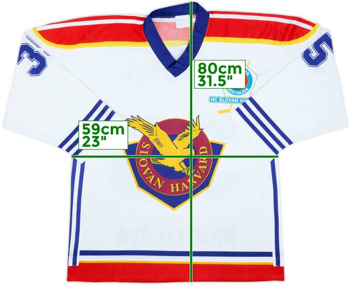 1995-99 HC Slovan Harvard Bratislava Csoka #35 Hummel Home Jersey - 8/10 - (L)