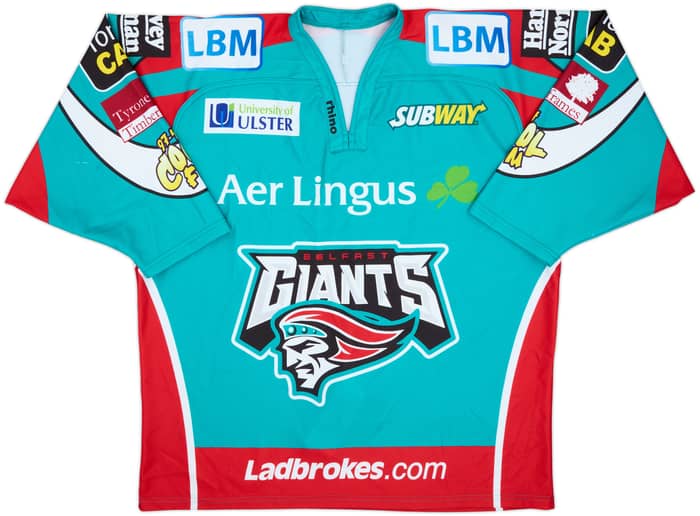 2010-11 Belfast Giants #20 Rhino Authentic Away Jersey - 7/10 - (4XL)