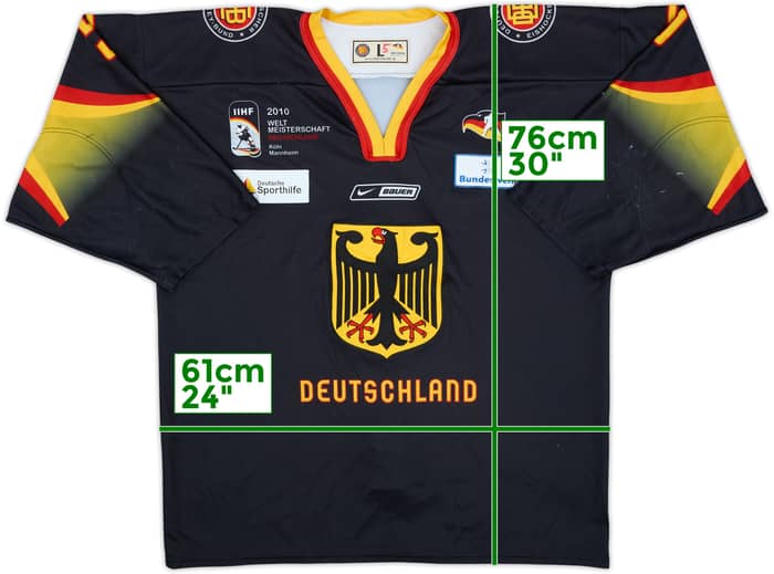 2009-10 Germany National Hockey Team Anwander #5 Nike Authentic Home Jersey - 5/10 - (L)