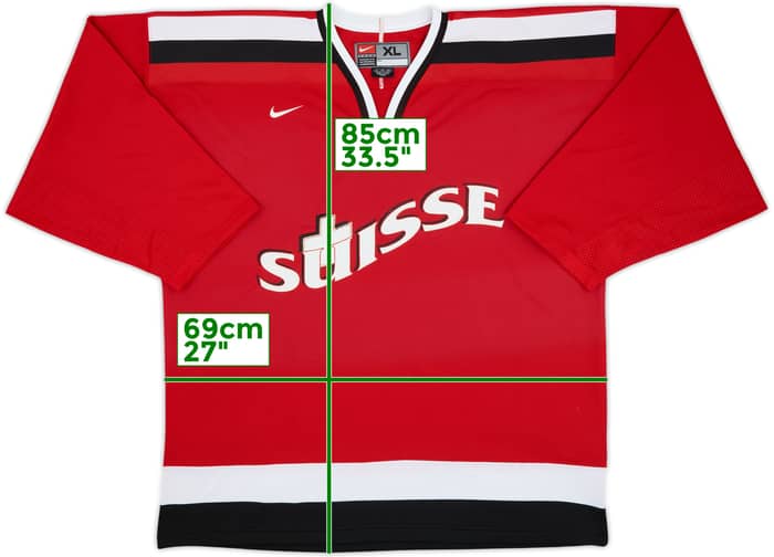 2001-03 Switzerland National Hockey Team Nike Home Jersey - 8/10 - (XL)