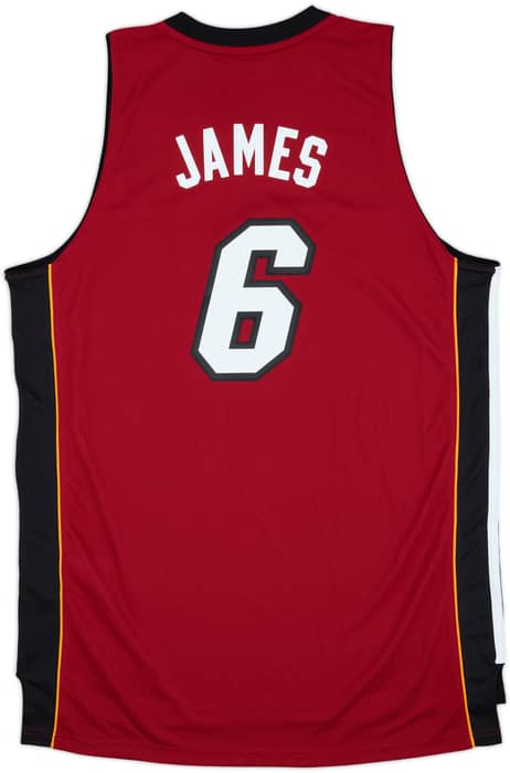 2010-14 Miami Heat James #6 adidas Swingman Alternate Jersey (XL)