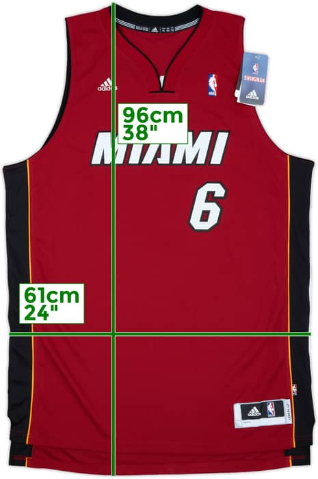 2010-14 Miami Heat James #6 adidas Swingman Alternate Jersey (XL)