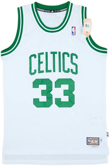 1985-86 Boston Celtics Bird #33 adidas Hardwood Classics Swingman Home Jersey (S)