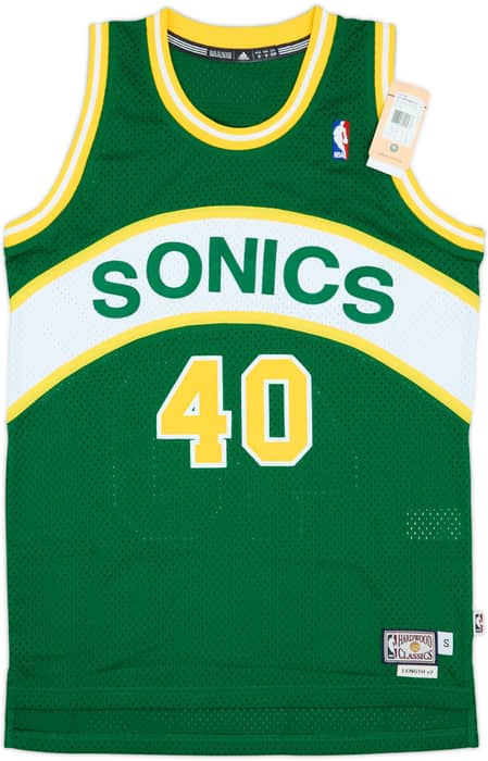 1989-90 Seattle SuperSonics Kemp #40 adidas Hardwood Classics Swingman Away Jersey (S)