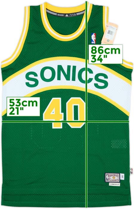 1989-90 Seattle SuperSonics Kemp #40 adidas Hardwood Classics Swingman Away Jersey (S)
