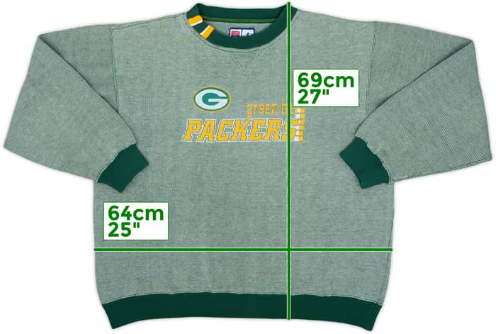 1996-99 Green Bay Packers Logo Athletic Sweat Top - 7/10 - (XXL)