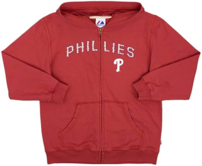 2000s Philadelphia Phillies Majestic Full-Zip Hooded Sweat Top - 8/10 - (XL.Boys)