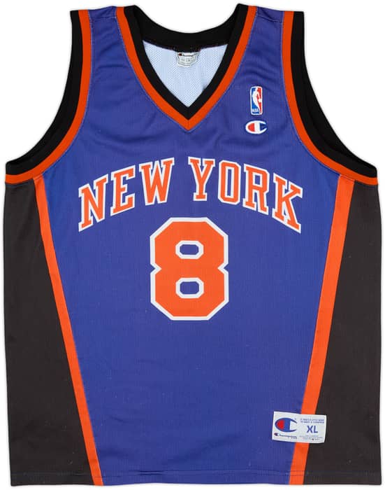 1998-01 New York Knicks Sprewell #8 Champion Away Jersey - 7/10 - (XL)
