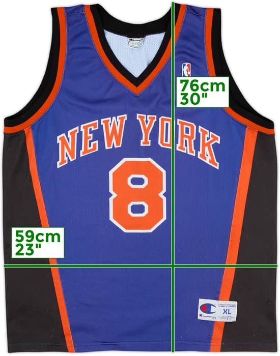 1998-01 New York Knicks Sprewell #8 Champion Away Jersey - 7/10 - (XL)
