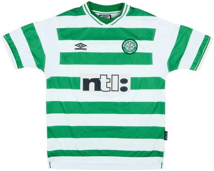 1999-01 Celtic Home Shirt Larsson #7 - 8/10 - (M)