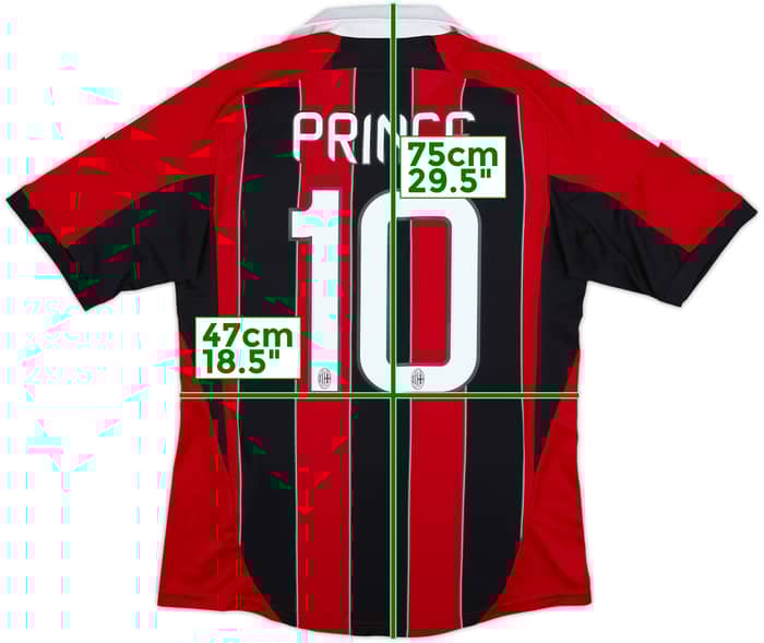 2012-13 AC Milan Home Shirt Prince #10 - 7/10 - (M)
