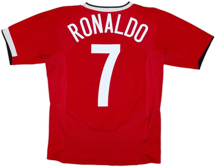 2004-06 Manchester United Home Shirt Ronaldo #7 - 7/10 - (XL.Boys)