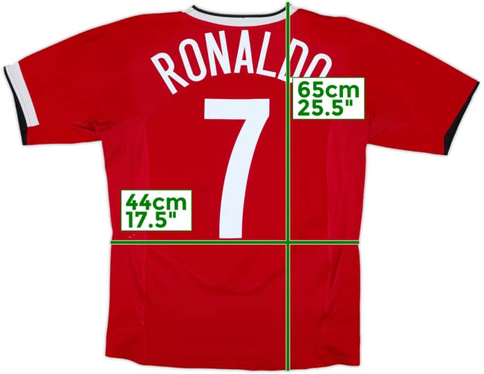 2004-06 Manchester United Home Shirt Ronaldo #7 - 7/10 - (XL.Boys)