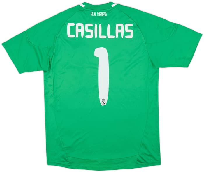 Camiseta de portero del Real Madrid 2010-11 Casillas #1 - 8/10 - (Niños L)