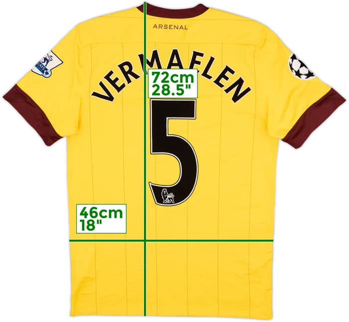 Camiseta de visitante del Arsenal 2010-13 Vermaelen #5 - 7/10 - (S)