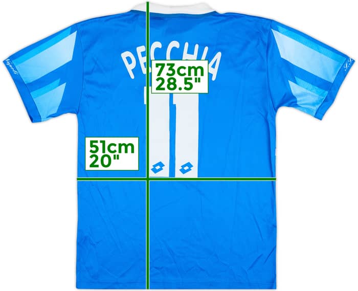 1996-97 Napoli Home Shirt Pecchia #11 - 8/10 - (L)