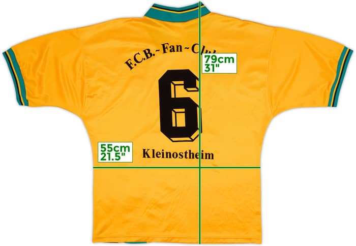 Camiseta de visitante del Bayern Munich 1993-96 Club de Fans Kleinostheim #6 - 8/10 - (XL)