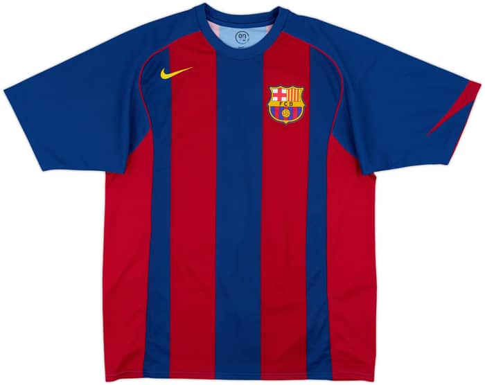 2004-05 Barcelona Basic Home Shirt Ronaldinho #10 - 9/10 - (L)
