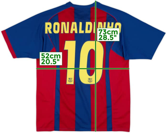 2004-05 Barcelona Basic Home Shirt Ronaldinho #10 - 9/10 - (L)