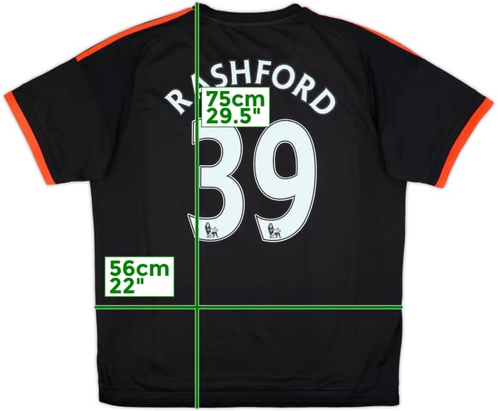 2015-16 Manchester United Third Shirt Rashford #39 - 7/10 - (XL)