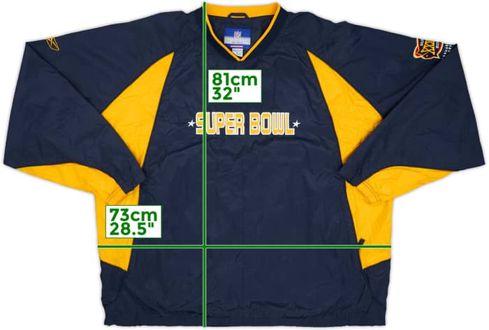 2004 Super Bowl XXXVIII Reebok Pullover Windbreaker Jacket - 9/10 - (XXL)