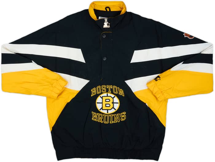 1990-95 Boston Bruins Starter 1/2 Zip Windbreaker Jacket - 8/10 - (M)