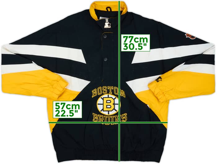 1990-95 Boston Bruins Starter 1/2 Zip Windbreaker Jacket - 8/10 - (M)