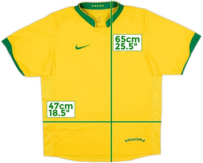 Camiseta de local de Brasil 2006-08 - 7/10 - (Mujeres M)