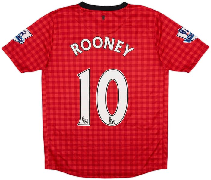 2012-13 Manchester United Home Shirt Rooney #10 - 7/10 - (XL.Boys)