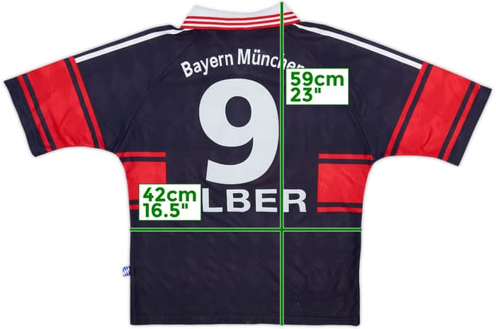 1997-99 Bayern Múnich Camiseta de local Elber #9 - 7/10 - (Y)