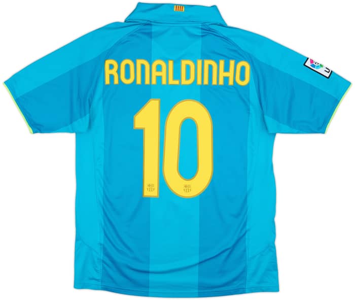2007-09 Barcelona Away Shirt Ronaldinho #10 - 8/10 - (M)