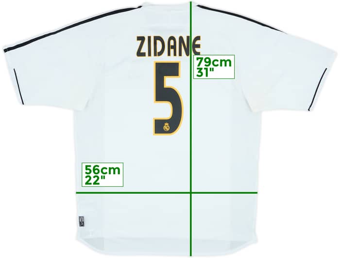 2003-04 Real Madrid Home Shirt Zidane #5 - 6/10 - (L)
