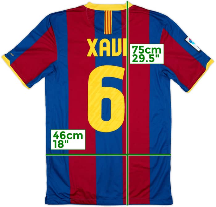 Camiseta de local del Barcelona 2010-11 Xavi #6 - 8/10 - (S)