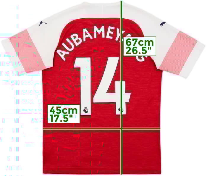 2018-19 Arsenal Home Shirt Aubameyang #14 - 4/10 - (S)