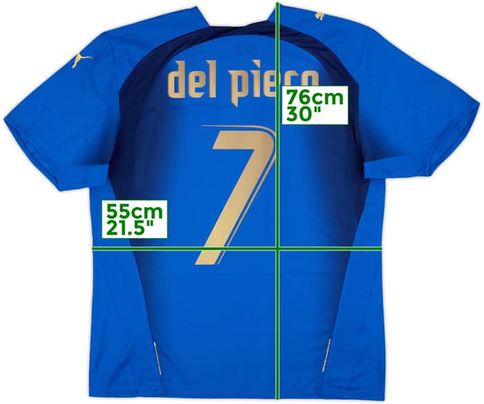 2006 Italy Home Shirt Del Piero #7 - 7/10 - (L)