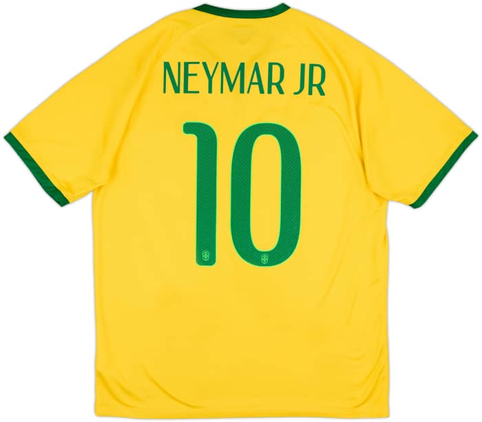 2014-15 Brazil Home Shirt Neymar Jr #10 - 8/10 - (L)