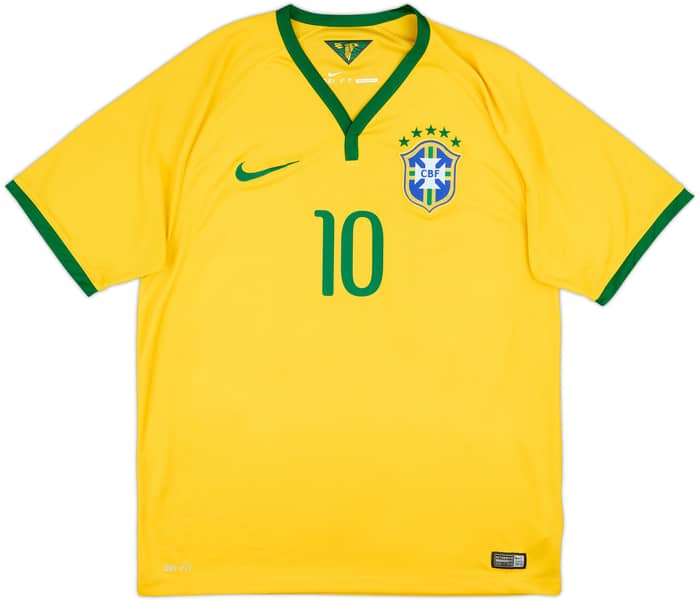 2014-15 Brazil Home Shirt Neymar Jr #10 - 8/10 - (L)
