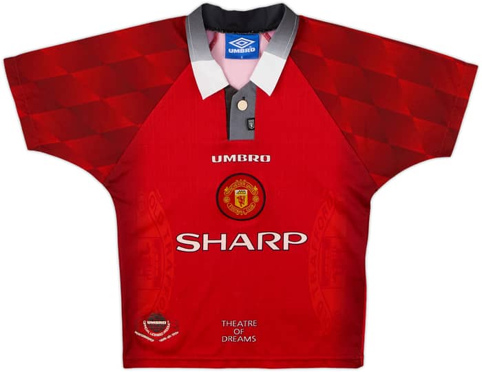 1996-98 Manchester United Home Shirt - 9/10 - (S.Boys)