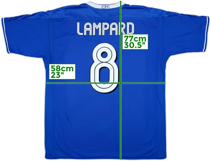 2003-05 Chelsea Home Shirt Lampard #8 - 6/10 - (XL)