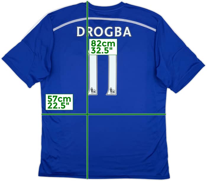 2014-15 Chelsea Home Shirt Drogba #11 - 7/10 - (XXL)